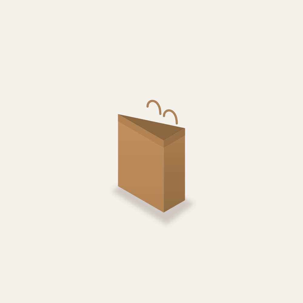 Folded handle kraft bags for takeout orders