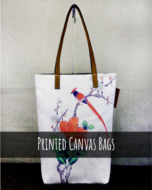 Printed canvas bags