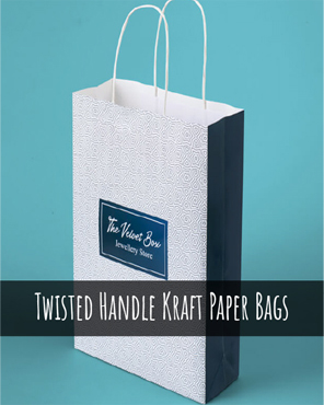 Twisted handle kraft paper bags